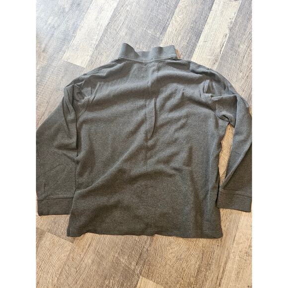 Polo Ralph lauren estate rib charcoal gray quarter zip pullover sweater mens xl - Picture 6 of 8